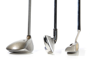 golf clubs isolated on white background