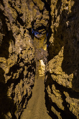 In a cave