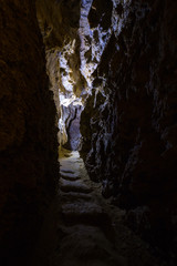 In a cave