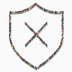 people   cross sign icon