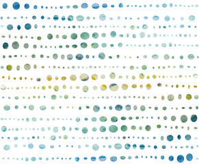 Seamless pattern of dots on a white background. 