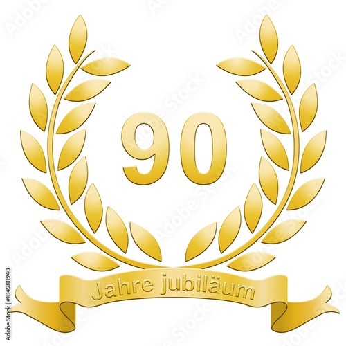 "Lorbeerkranz 90 Jahre Jubiläum." photo libre de droits ...