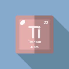Chemical element Titanium Flat