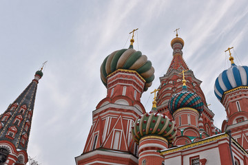 Fototapeta na wymiar Moscow, Russia, winter 2016. St. Basil's Cathedral.