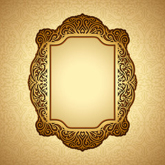 Vintage background design, elegant book cover, victorian style