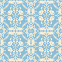 Damask beautiful background, royal, luxury floral ornaments
