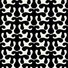 Vintage black and white background with decorative retro ornament