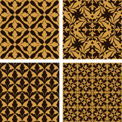 Vintage, Islamic damask backgrounds set, beautiful ornamentation