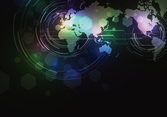 world map abstract image, vector illustration