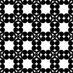 Fototapeta premium Abstract, geometric background, black and white seamless pattern