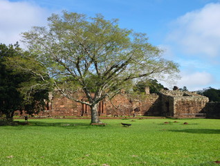 Obraz premium ruins of jesuit missions san ignacio mini in misiones in argentina