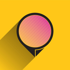 Map pointer icon on yellow