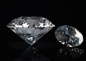 Large clear luxury diamond jewels.