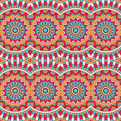 Ethnic floral seamless pattern