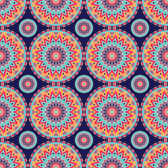 Ethnic floral seamless pattern