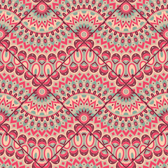 Ethnic floral seamless pattern