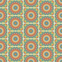 Ethnic floral seamless pattern