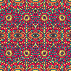 Ethnic floral seamless pattern