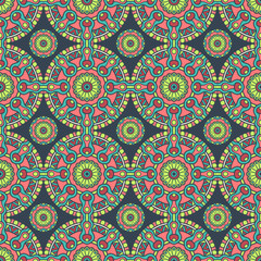 Ethnic floral seamless pattern