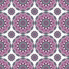Ethnic floral seamless pattern