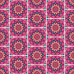 Ethnic floral seamless pattern