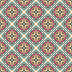 Ethnic floral seamless pattern