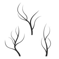 Obraz premium Abstract illustration - trees silhouette without leaves