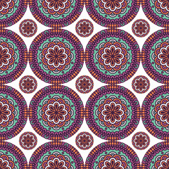 Ethnic floral seamless pattern