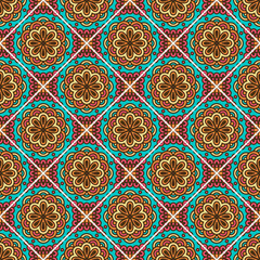 Ethnic floral seamless pattern