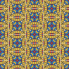 Ethnic floral seamless pattern
