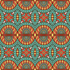Ethnic floral seamless pattern