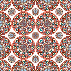 Ethnic floral seamless pattern
