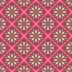 Ethnic floral seamless pattern