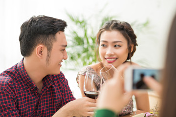 Flirting couple