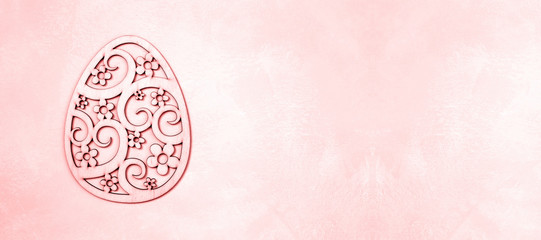 Pink Easter greeting card template, background