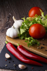 the different vegetables