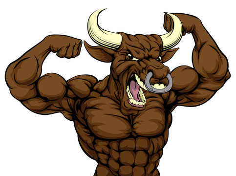 Mean Bull Sports Mascot