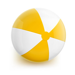 Beach Ball with Yellow Stripes