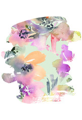 Greeting card with flowers