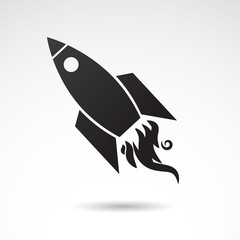 Spaceship vector icon.