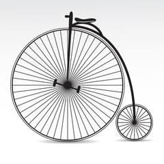 Retro bicycle vector icon.