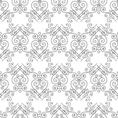 Vector seamless pattern of elegant flourishes