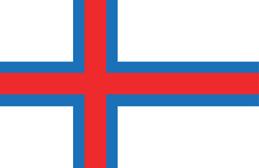 Obraz premium Faroe Islands flag.