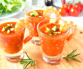 gazpacho with prawns