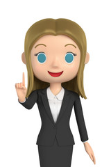 Portrait of small and pretty businesswoman