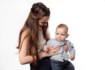 Mother with her little son