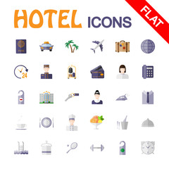 Hotel service icons.
