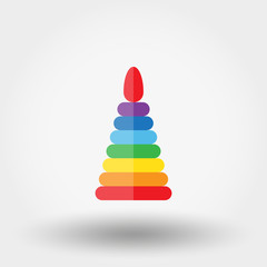 Baby educational toys. Pyramid.