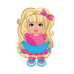 Baby Girl In Pink Dress