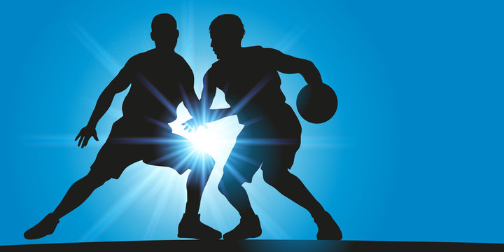 Basket - Dribble - Rayons lumineux